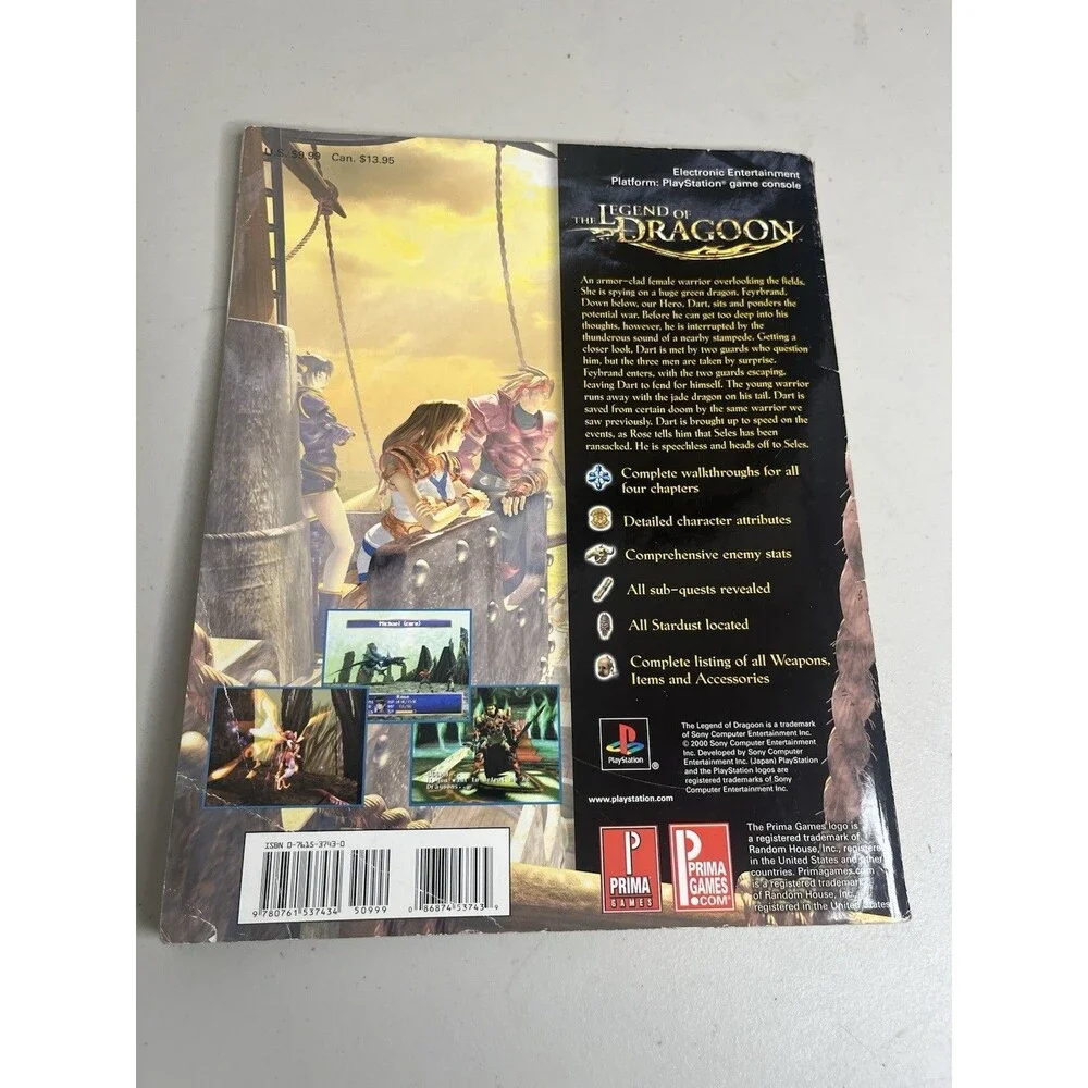 Legend of Dragoon Prima Official Strategy Guide Sony PlayStation PS1